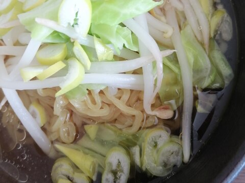 ほんのりニンニク香る♡茹で野菜塩ラーメン